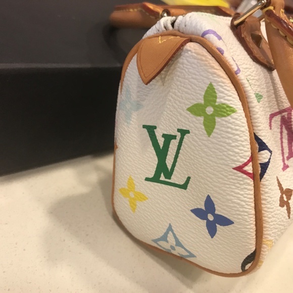 New!! Louis Vuitton White Multicolor Nano Speedy bag - Picture 14 of 16